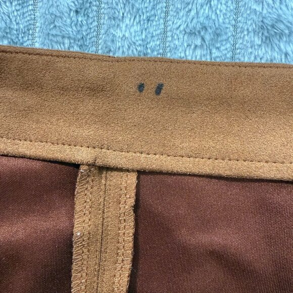 Mosaic & Co Y2K‎ Mini Skirt Womens S Cognac Faux Suede Brown Boho Western Retro - Picture 8 of 8